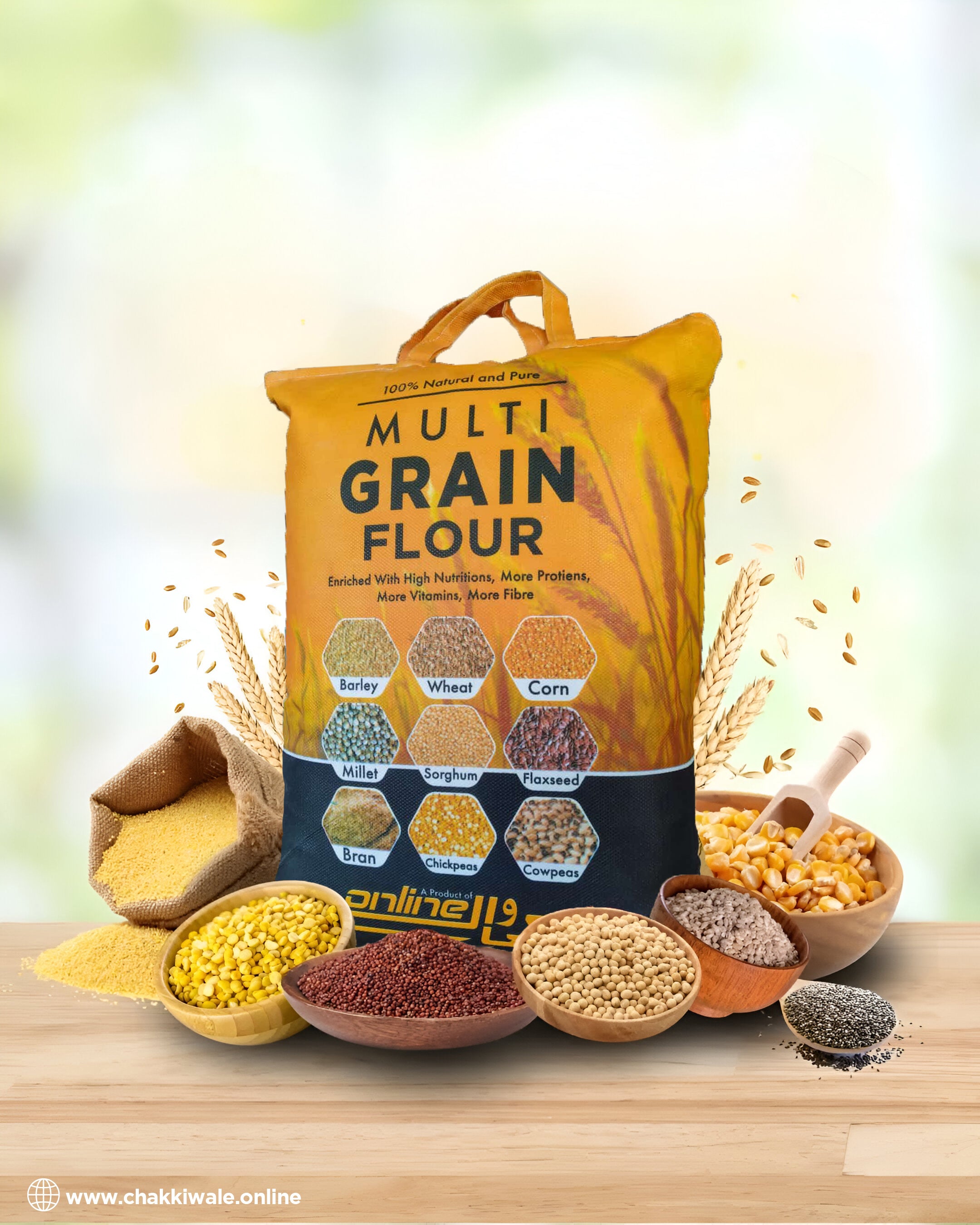 Chakkiwale Online Multigrain Flour - 15kg